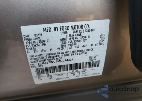 2021 Lincoln Aviator Reserve from USA, damaged, VIN 5LM5J7WC5MGL14424